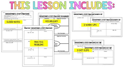 Solving Multi-Step Equation Notes 的图像结果