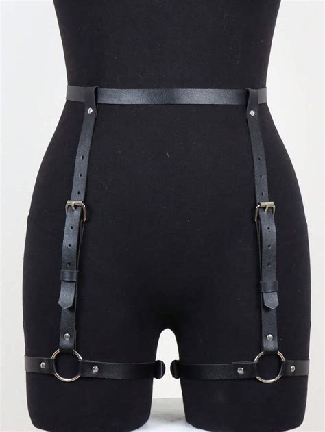 Bein-Fesselungs-Körpergeschirr-Riemen Frauen Kunstleder Strapse Gothic ...