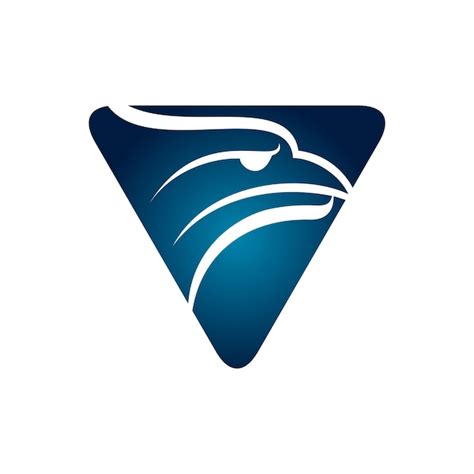 Eagle head in triangle shape icon vector logo template | Premium Vector