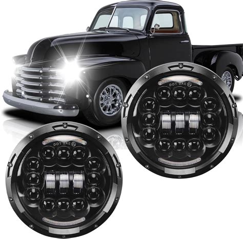 Amazon.com: RKHIruj 7-inch H6024 LED Headlights,Fit for Chevy Truck 1947 1948 1949 1950 1951 ...