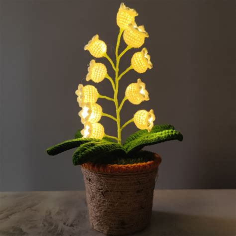 Lily of Valley Lamp Crochet Flowers Handmade Night Ligth - Etsy Canada