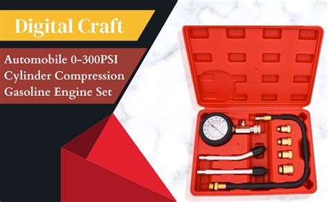 Digital Craft Automobile 0-300PSI Cylinder Compression Gasoline Engine ...