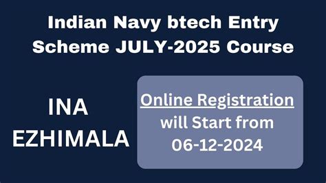 Indian Navy btech Entry Scheme 2025 JULY COURSE