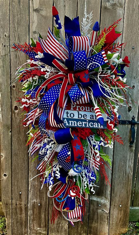 Patriotic Swags, Patriotic Wreath, 4th of July Celebration, 4th of July ...