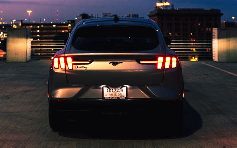 Download wallpaper 3840x2400 ford mustang, mustang, car, gray, rear ...