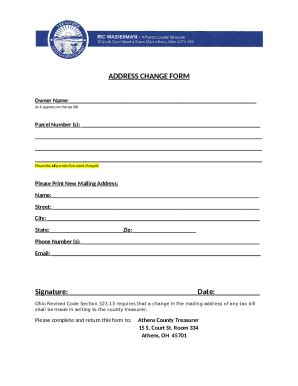 Image result for Address Change Request Form