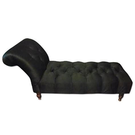 Black Chaise Lounge Chair - AptDeco