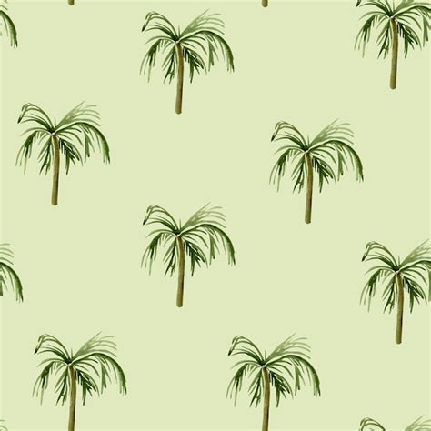 Palm trees watercolor vintage seamless pattern | Premium Photo