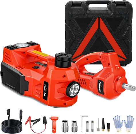 Brandclub - Nilight Electric Car Jack Kit 5 Ton 12V Hydraulic Car Jack with Impact Wrench, 3 in ...