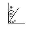 The 50 kg homogeneous smooth sphere rests on the 30° incline A and ...