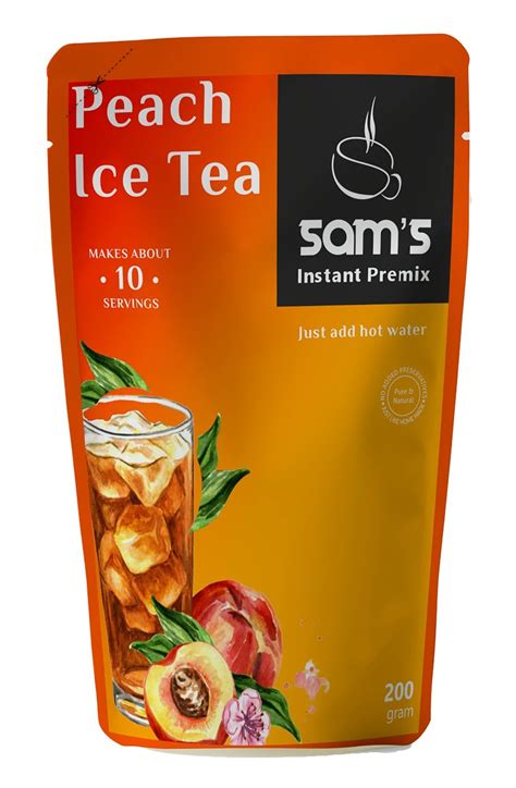 Sam's Peach Ice Tea 100gm | Peach Flavoured Iced Tea | Instant Premix ...