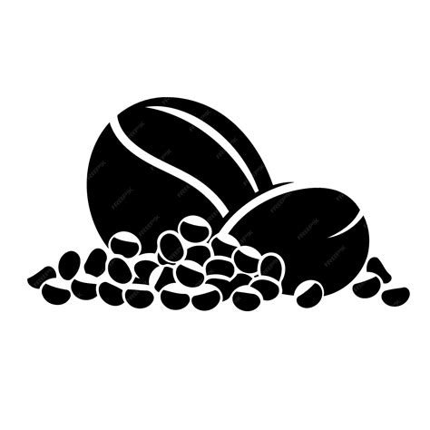 Premium Vector | Creative black and white coffee bean composition