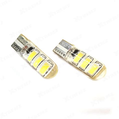 Xtremz 2pcs 6 smd Jelly Water Proof LED T10 Socket White Color Flasher ...