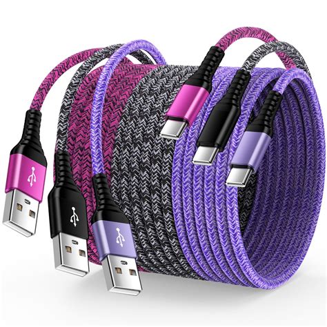 USB C Cable, Type C Cables 10FT Hootek 3 Pack Type C Charging Cable USB ...