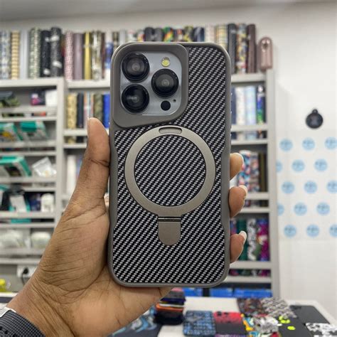 iPhone 16 Luxury DEFENDER Carbon Pattern Shock Absorb Aramid Case with ...