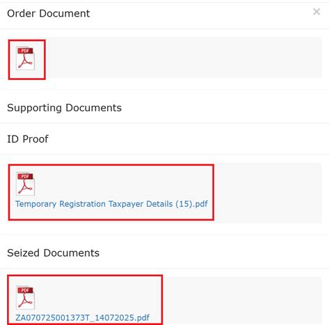 View Notices and Demand Orders