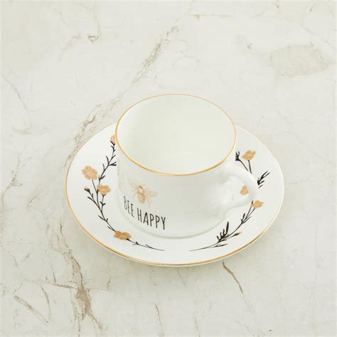 Buy Get The Look Honeybee Cup And Saucer Set - 200 ml from Home Centre ...