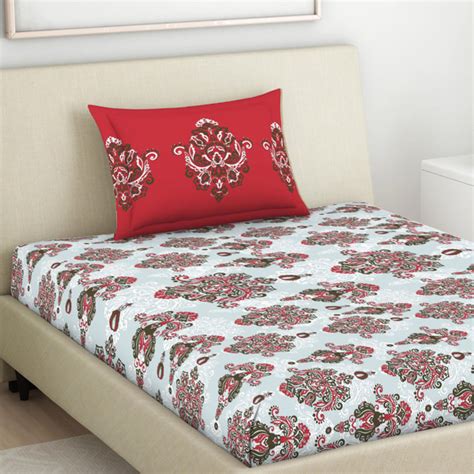 Buy SPACES Seasons Best Premium Multicoloured Printed Cotton Single ...
