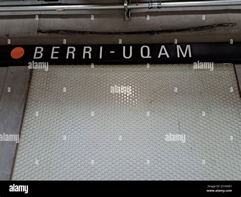 Berri-UQAM Metro station sign in Montreal, Quebec, Canada Stock Photo - Alamy