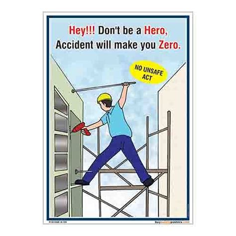 buysafetyposters.com - No Unsafe Act Poster In English Eco Vinyl ...