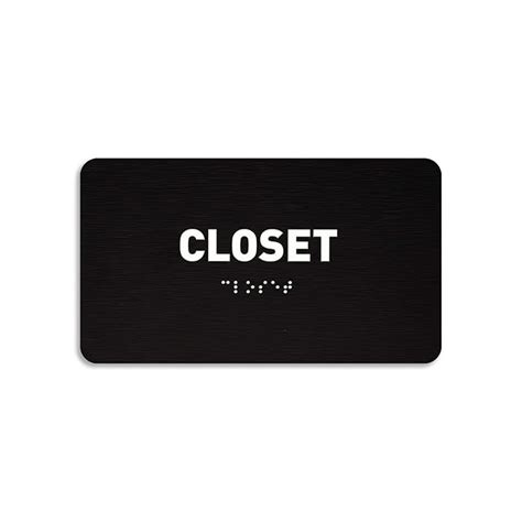 Buy Closet Sign - ADA Compliant Utility Sign, Raised Letters, Grade 2 ...