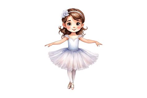 Cute Ballerina Girl. Vector Illustration. Stock Clipart | Royalty ...