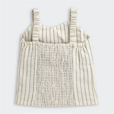 Girls Beige Stripe Top & Shorts Set 3119 – Tiny Girl