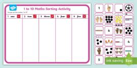 👉 1 to 5 Sorting Maths Activity (teacher made) - Twinkl