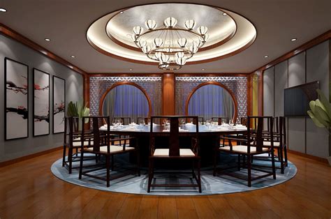 餐饮酒店中式装修效果图 中式设计打造古韵生态就餐环境 -【3】- 中式公装效果图-洪雅轩(北京)国际艺术设计事务所
