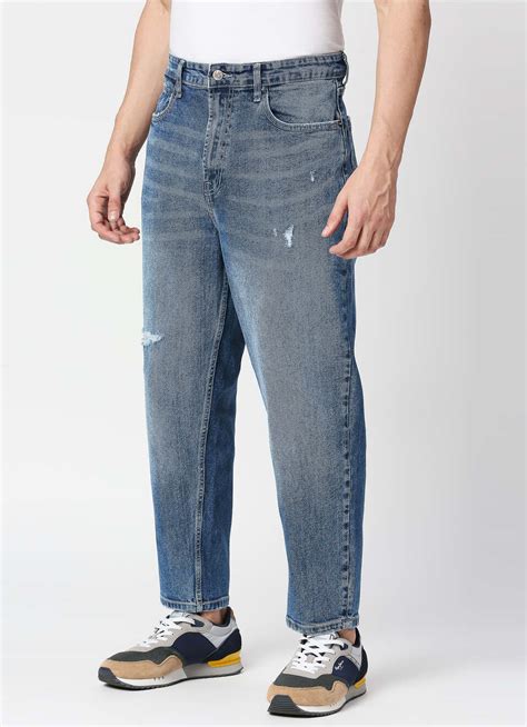 Tyler 90'S Relaxed Fit Mid Waist Dropped Crotch Ankle Jeans | Pepe ...