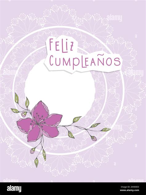 Feliz Cumpleanos Happy Birthday, written in spanish language, postcard ...