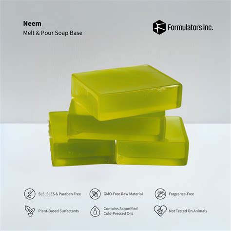 Neem Melt And Pour Soap Base (SLS, SLES & Paraben Free) – Formulators Inc