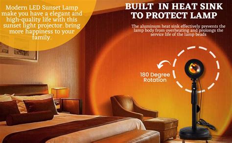 Buy ANKRI Plastic Sunset Lamp Projector 16 Color LED Light Desk Rainbow ...