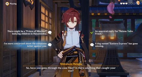 Genshin Impact Shikanoin Heizou Hangout Guide | Gurugamer.com