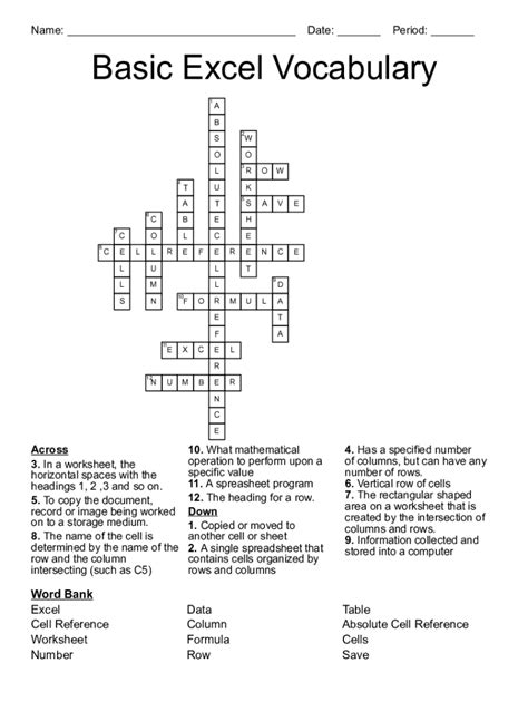 Fillable Online Basic Microsoft Excel Vocabulary Flashcards Fax Email ...