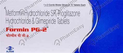Formin Pg 2mg Strip Of 15 Tablets: Uses, Side Effects, Price & Dosage ...