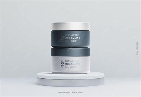 Premium PSD | Cosmetic Cream Jar Mockup isolated