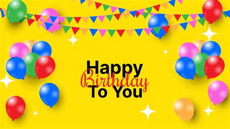 colorful Happy birthday background with balloons and confetti. suitable ...