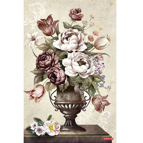 Rangoli Flower Pot Wall Sticker – 12x18 Sheet Self Adhesive Home Décor ...