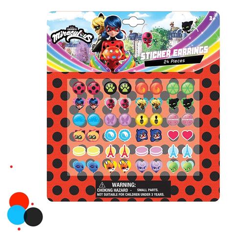 Miraculous Kids Ladybug 24 Pairs Sticker Earrings : Amazon.in: Jewellery