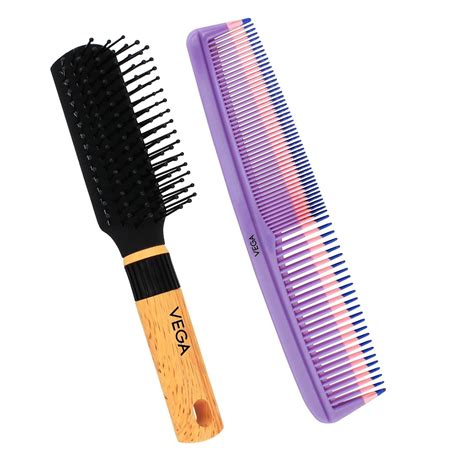 Buy Vega Flat Hair Brush & Comb (India's No. 1* Hair Brush Brand) For ...