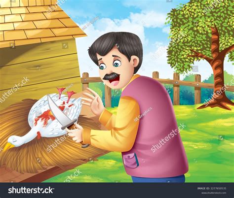 Goose Golden Eggs Moral Story Stock Illustration 2277650535 | Shutterstock