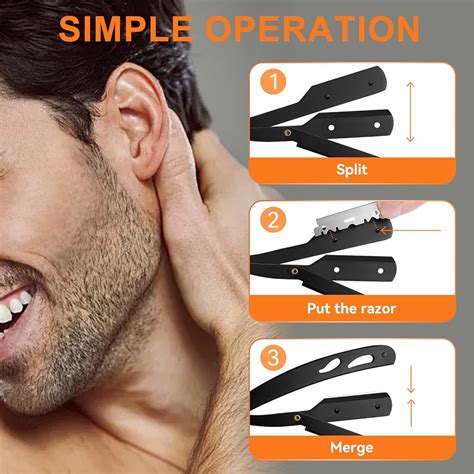 Straight Razor for Men, IKOCO Black Straight Edge India | Ubuy