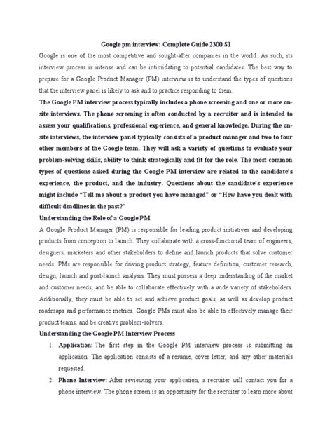 Image result for Interviewing for Program Manager at Google Tips