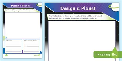 Design a Planet Worksheet (teacher made) - Twinkl