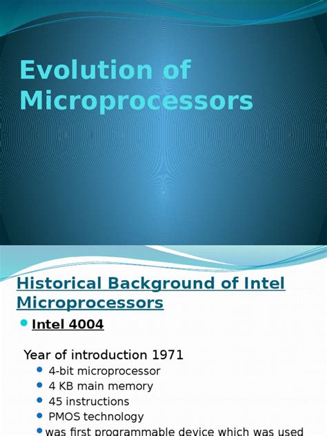 Evolution of Microprocessor Tabular Form 的图像结果