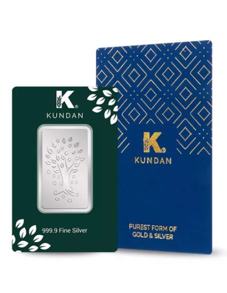 Kundan Kalpataru Tree Silver Bar of 100 Gram in 999.9 Purity / Fineness ...