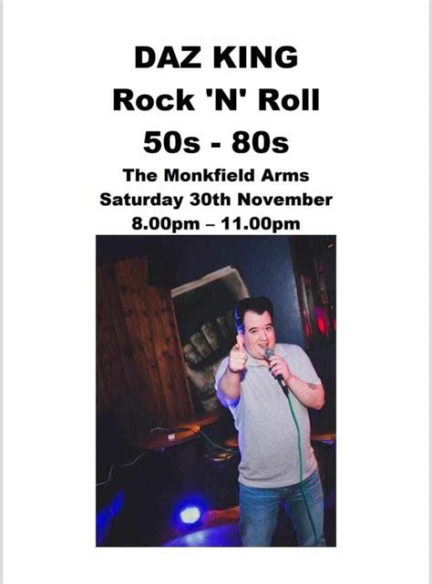 Daz King - Rock & Roll, The Monkfield Arms Official, Bourn, 30 November ...