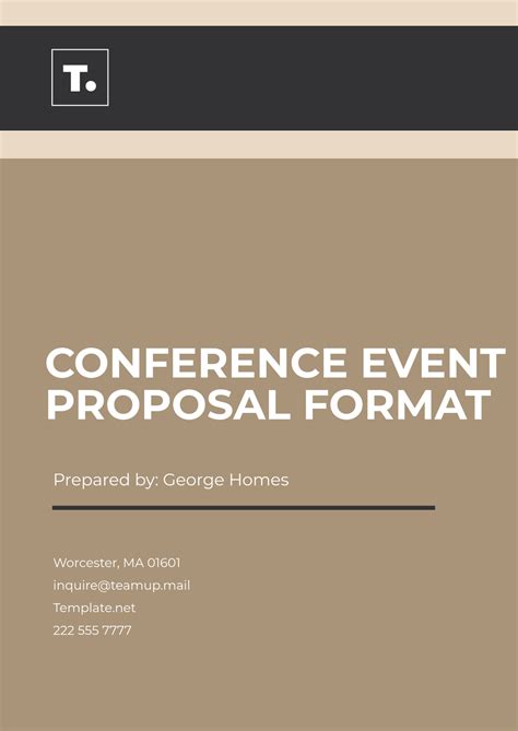 Free Conference Event Proposal Format Template to Edit Online