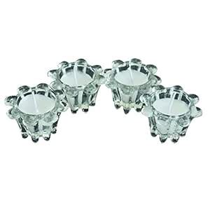 Buy Ascent Homes Glass Tea Light Candle Holder, Pack of 4 Online at Low ...